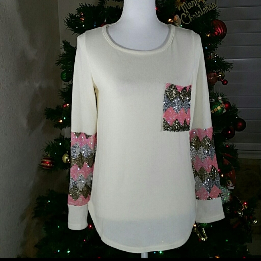 Style Rack Sequined Sweater Sz.S - Picture 8 of 10